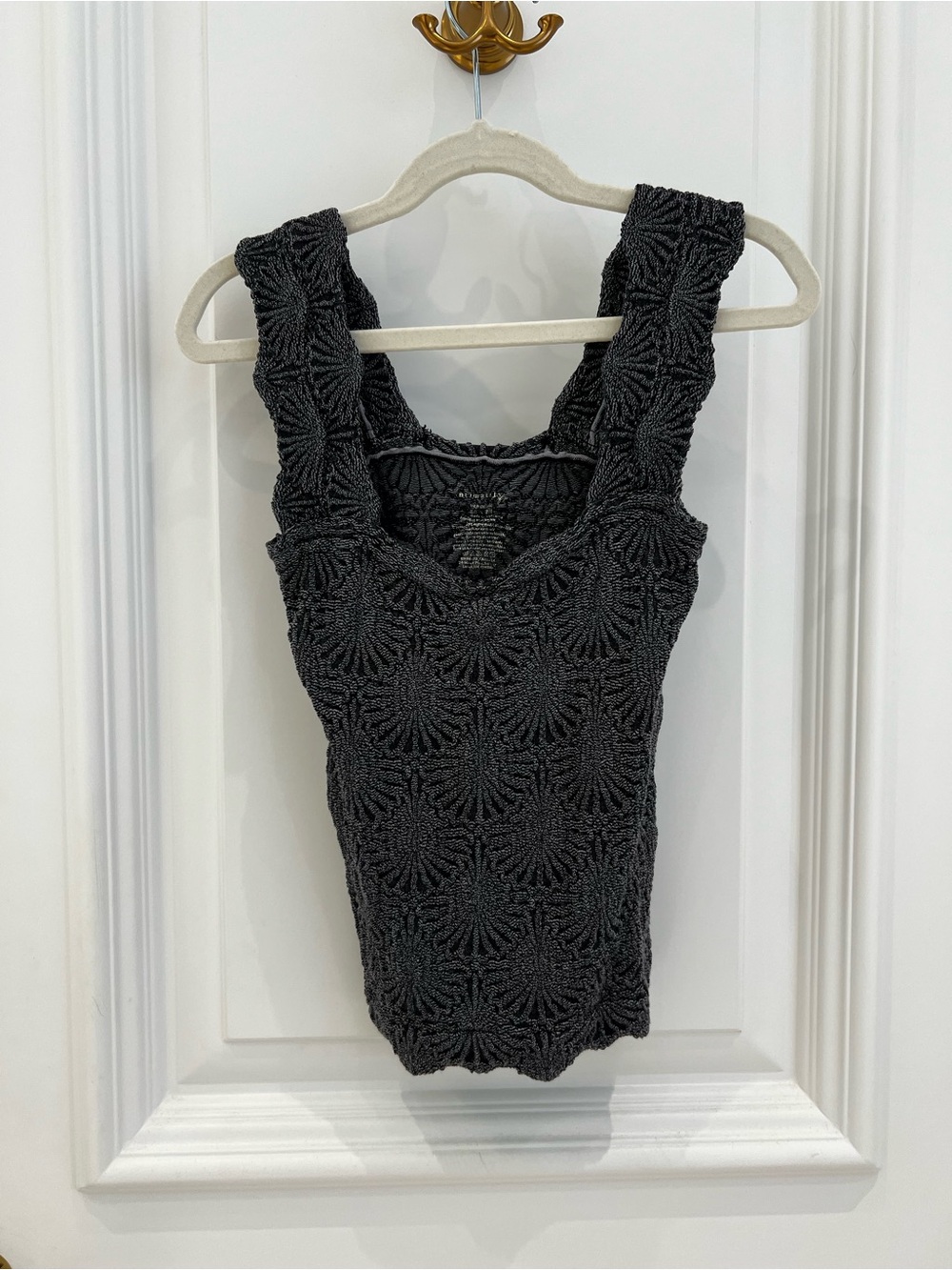 Free People xs/small flower print grey tank top